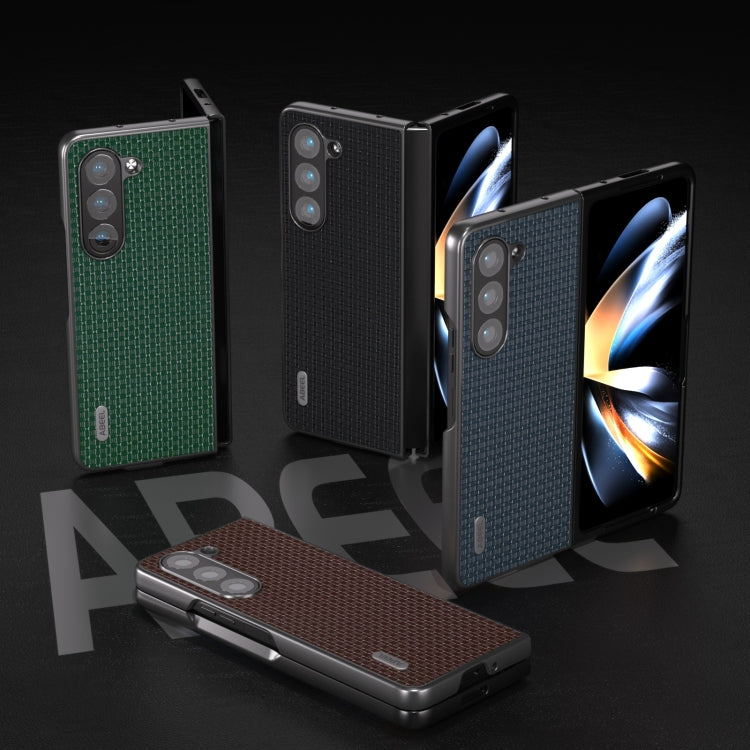 For Samsung Galaxy Z Fold5 ABEEL Genuine Leather Luxury Series Phone Case(Black) - free shipping - PMC TechLife - Order now!