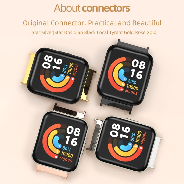 For Redmi Watch 3 Mijobs Honeycomb Texture TPU Watch Band(Midnight Blue Black) - Watch Bands by MIJOBS | Online Shopping South Africa | PMC TechLife | Buy Now Pay Later Mobicred