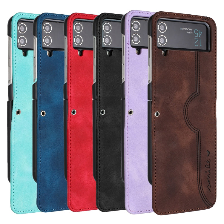 For Samsung Galaxy Z Flip4 5G Heart Pattern Skin Feel Leather Phone Case(Royal Blue) - free shipping - PMC TechLife - Order now!