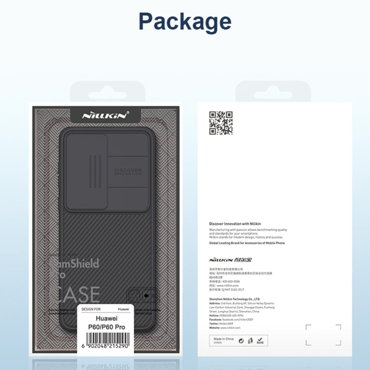 For Huawei P60 Pro / P60 NILLKIN CamShield Pro PC Phone Case(Black) - free shipping - PMC TechLife - Order now!