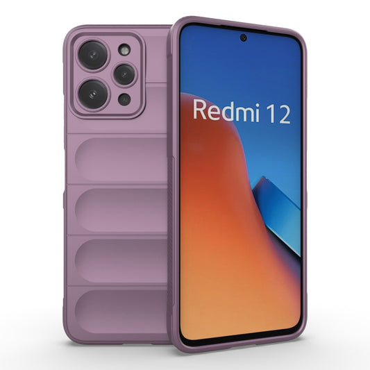 For Xiaomi Redmi 12 4G Magic Shield TPU + Flannel Phone Case(Purple) - Xiaomi Cases by PMC Jewellery | Online Shopping South Africa | PMC Jewellery