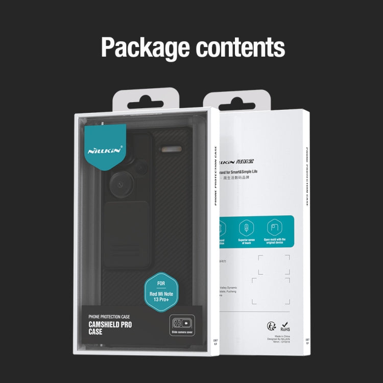 For Xiaomi Redmi Note 13 Pro+ 5G NILLKIN CamShield Pro PC Phone Case(Black) - free shipping - PMC TechLife - Order now!