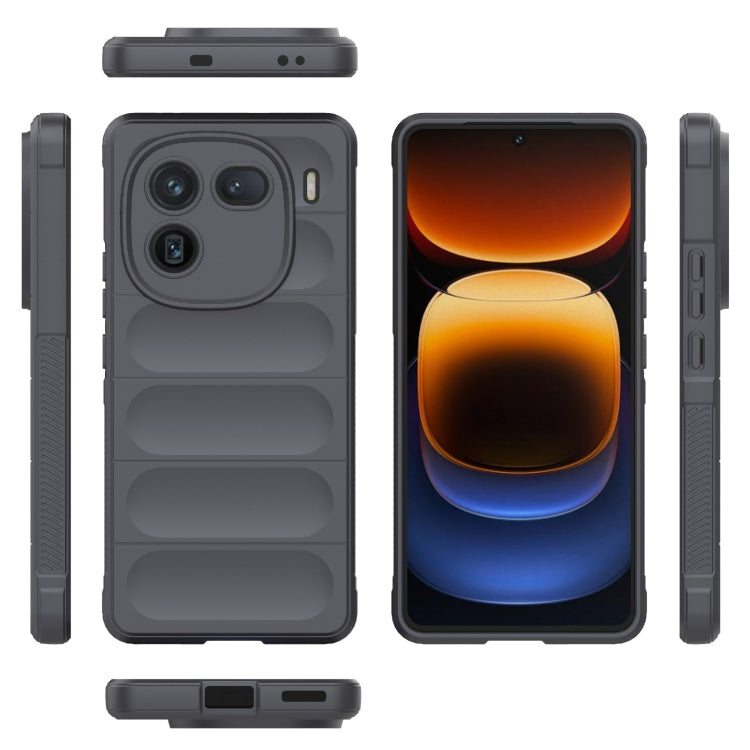 For vivo iQOO 12 5G Magic Shield TPU + Flannel Phone Case(Dark Grey) - free shipping - PMC TechLife - Order now!