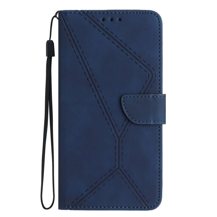 For Samsung Galaxy A23 4G / 5G Stitching Embossed Leather Phone Case(Blue) - Galaxy Phone Cases by PMC TechLife | Online Shopping South Africa | PMC TechLife | Buy Now Pay Later Mobicred