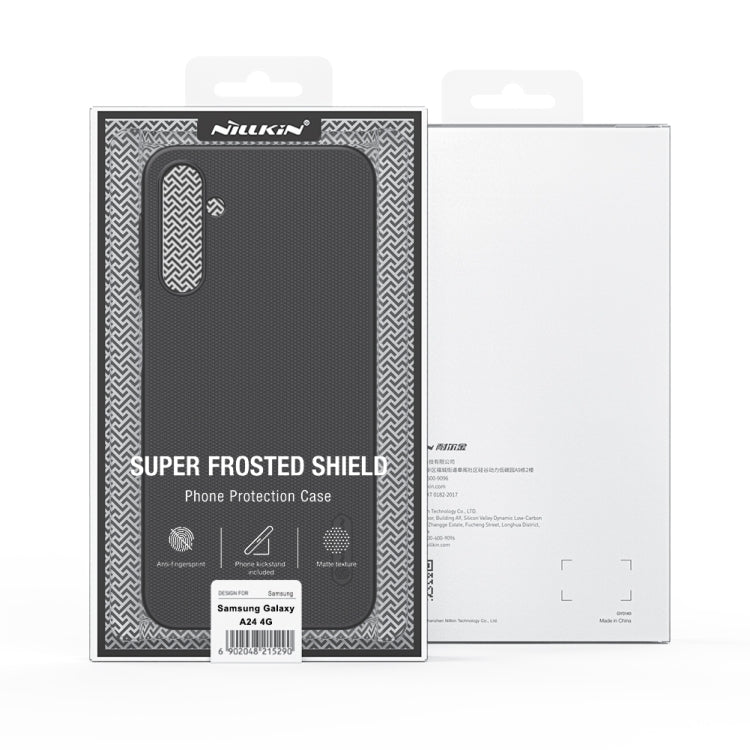 For Samsung Galaxy A24 4G NILLKIN Frosted PC Phone Case(Black) - Galaxy Phone Cases by NILLKIN | Online Shopping South Africa | PMC Jewellery