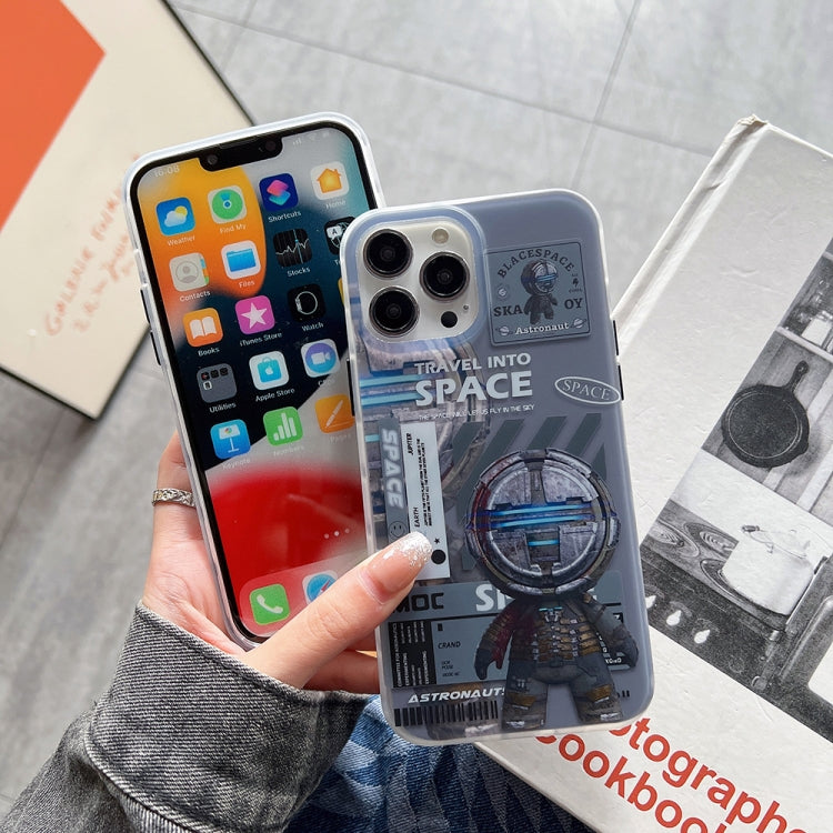 For iPhone 13 Pro Dual-side IMD Astronaut Frosted Phone Case(Black Gold) - iPhone 13 Pro Cases by PMC Jewellery | Online Shopping South Africa | PMC Jewellery