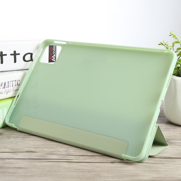 For Xiaomi Pad 6 / Pad 6 Pro Three-fold Holder Flip Tablet Leather Case(Mint Green) -  by PMC Jewellery | Online Shopping South Africa | PMC Jewellery