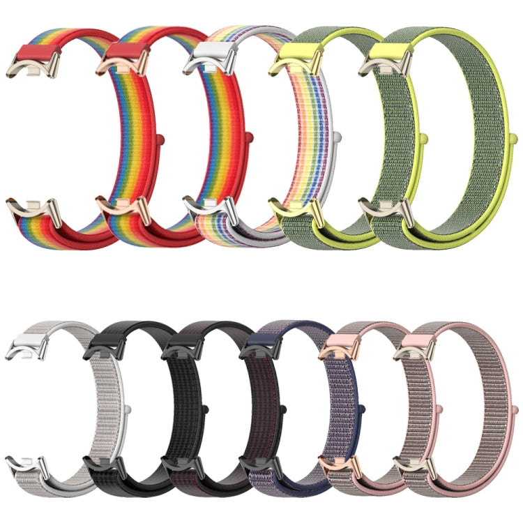 For Xiaomi Mi Band 8 / 9 / 9 NFC Mijobs Breathable Nylon Loop Watch Band(Bright Yellow Light Gold) - Watch Bands by MIJOBS | Online Shopping South Africa | PMC TechLife | Buy Now Pay Later Mobicred