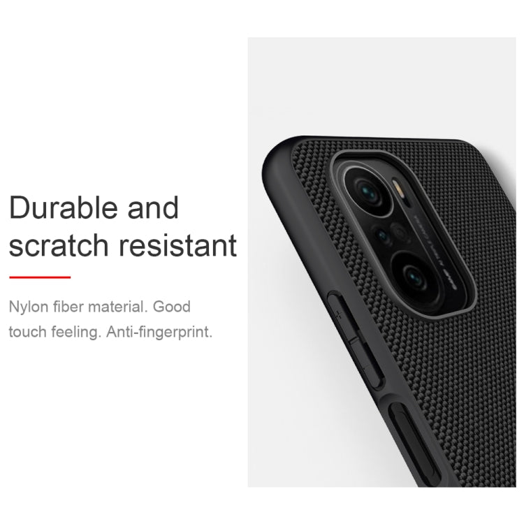 For Xiaomi Redmi K40 / K40 Pro / K40 Pro+ NILLKIN Shockproof TPU + PC Textured Phone Case(Black) - Xiaomi Cases by NILLKIN | Online Shopping South Africa | PMC Jewellery