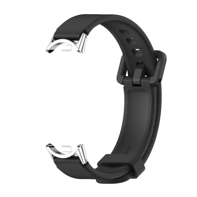 For Xiaomi Mi Band 8 / 9 / 9 NFC Mijobs Silicone Breathable Watch Band(Black Silver) - Watch Bands by MIJOBS | Online Shopping South Africa | PMC TechLife | Buy Now Pay Later Mobicred