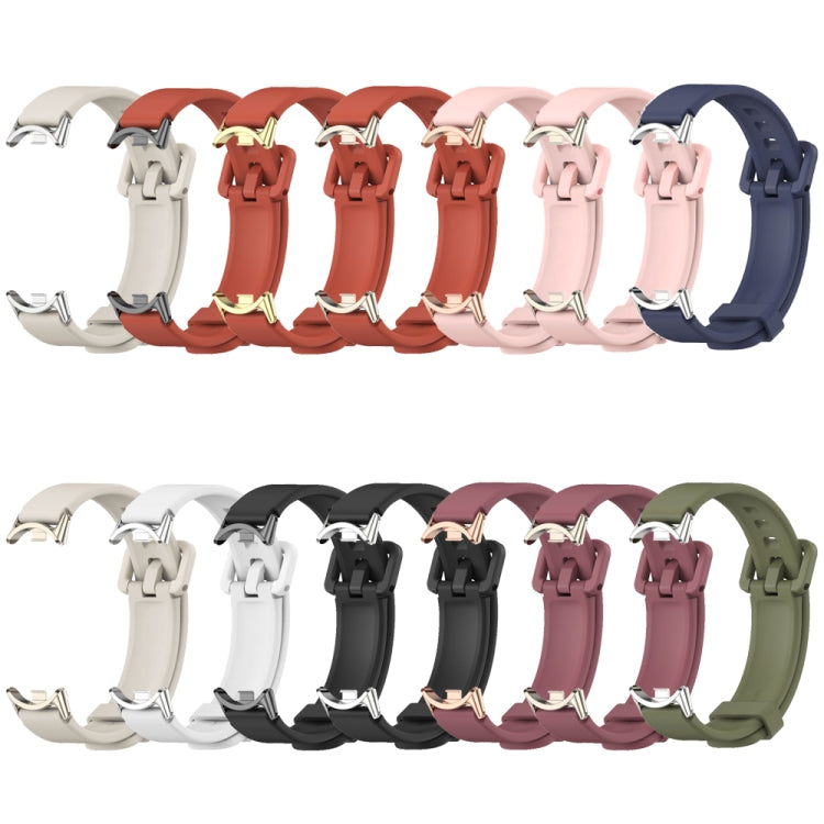 For Xiaomi Mi Band 8 / 9 / 9 NFC Mijobs Silicone Breathable Watch Band(Grey+Light Gold) - Watch Bands by MIJOBS | Online Shopping South Africa | PMC TechLife | Buy Now Pay Later Mobicred
