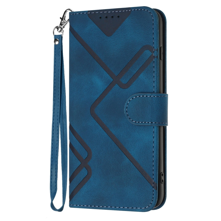 For Honor Magic5 Lite 5G Line Pattern Skin Feel Leather Phone Case(Royal Blue) - Honor Cases by PMC Jewellery | Online Shopping South Africa | PMC Jewellery