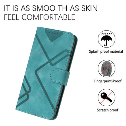 For Honor 8S Line Pattern Skin Feel Leather Phone Case(Light Blue) - Honor Cases by PMC Jewellery | Online Shopping South Africa | PMC Jewellery