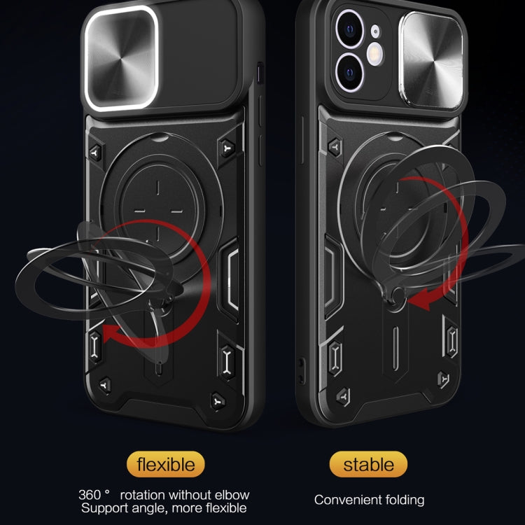 For iPhone 12 CD Texture Sliding Camshield Magnetic Holder Phone Case(Red) - free shipping - PMC TechLife - Order now!
