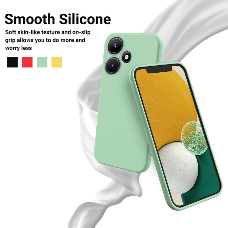 For Infinix Hot 30 Pure Color Liquid Silicone Shockproof Phone Case(Green) - Infinix Cases by PMC TechLife | Online Shopping South Africa | PMC TechLife | Buy Now Pay Later Mobicred