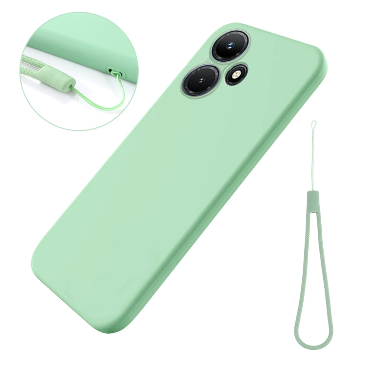 For Infinix Hot 30 Pure Color Liquid Silicone Shockproof Phone Case(Green) - Infinix Cases by PMC TechLife | Online Shopping South Africa | PMC TechLife | Buy Now Pay Later Mobicred