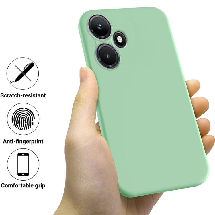 For Infinix Hot 30i Pure Color Liquid Silicone Shockproof Phone Case(Green) - Infinix Cases by PMC TechLife | Online Shopping South Africa | PMC TechLife | Buy Now Pay Later Mobicred