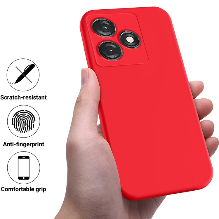 For Tecno Spark 10 4G / 10C 4G Pure Color Liquid Silicone Shockproof Phone Case(Red) - Tecno Cases by PMC Jewellery | Online Shopping South Africa | PMC Jewellery