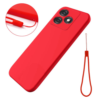 For Tecno Spark 10 4G / 10C 4G Pure Color Liquid Silicone Shockproof Phone Case(Red) - Tecno Cases by PMC Jewellery | Online Shopping South Africa | PMC Jewellery