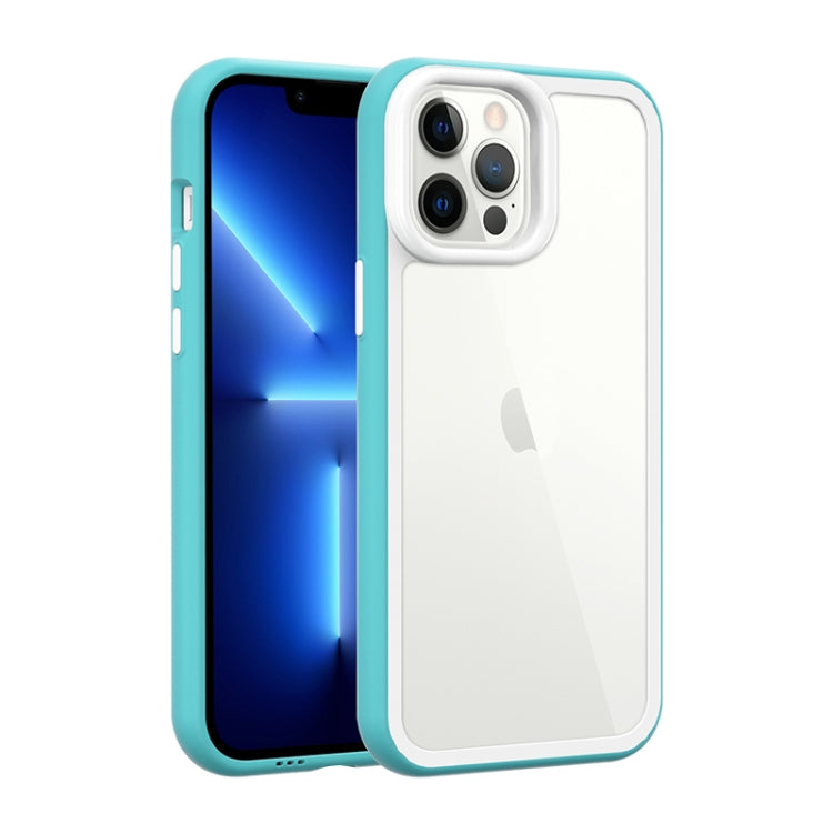 For iPhone 13 Color Frame 2 in 1 Hollow Cooling Phone Case(Mint Green) - free shipping - PMC TechLife - Order now!