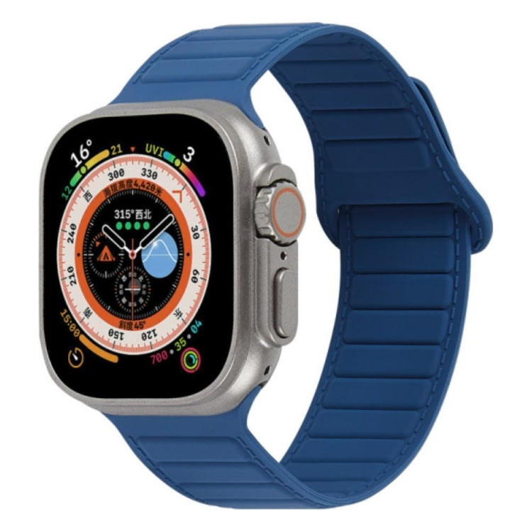 For Apple Watch 4 44mm Loop Magnetic Silicone Watch Band(Midnight Blue) - Watch Bands by PMC Jewellery | Online Shopping South Africa | PMC Jewellery