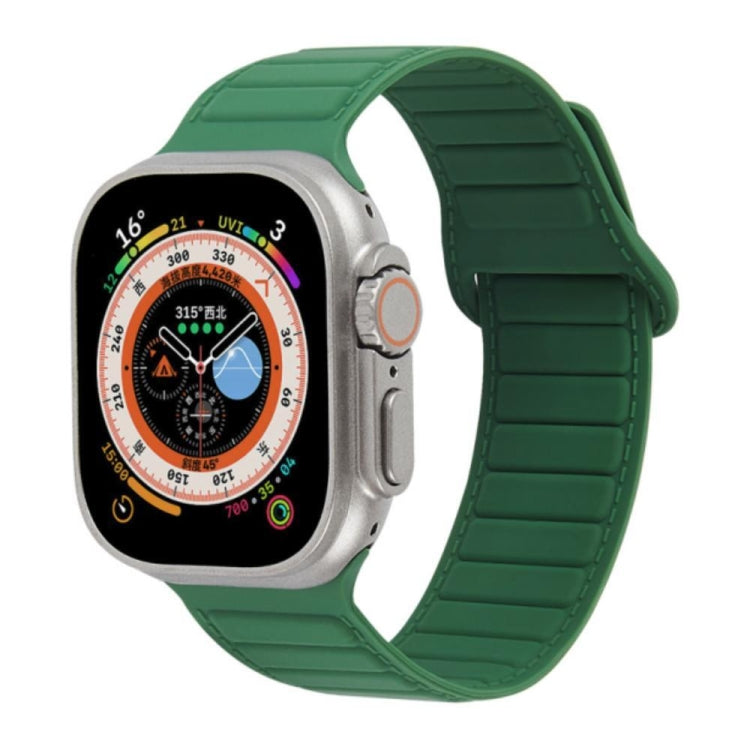 For Apple Watch 38mm Loop Magnetic Silicone Watch Band(Green) - Watch Bands by PMC Jewellery | Online Shopping South Africa | PMC Jewellery