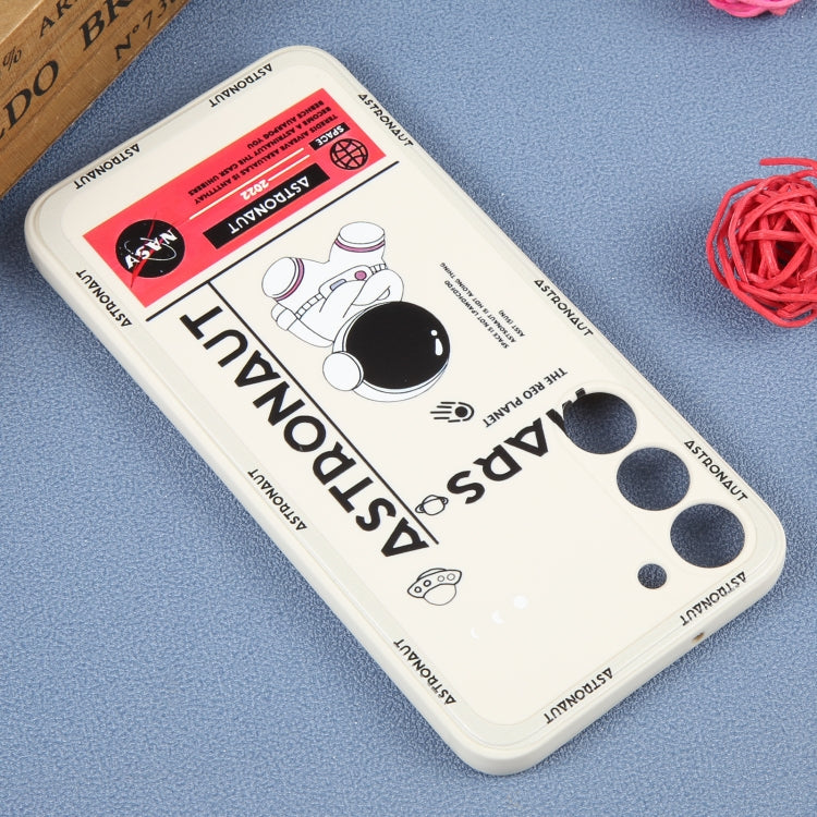 For Samsung Galaxy S20 Astronaut Pattern Silicone Straight Edge Phone Case(Mars Astronaut-White) - free shipping - PMC TechLife - Order now!
