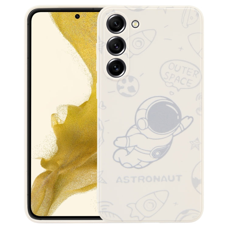 For Samsung Galaxy S20 Astronaut Pattern Silicone Straight Edge Phone Case(Flying Astronaut-White) - free shipping - PMC TechLife - Order now!