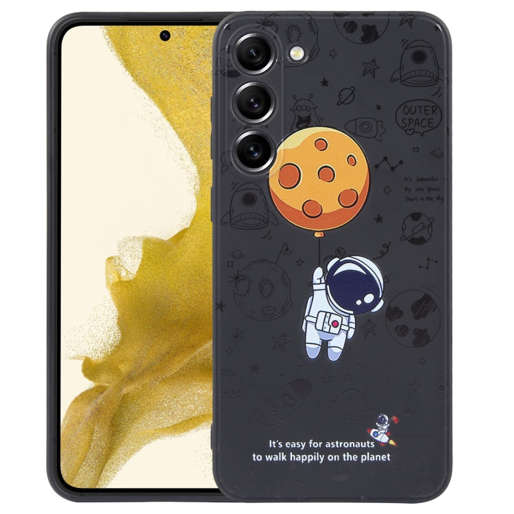 For Samsung Galaxy S20+ Astronaut Pattern Silicone Straight Edge Phone Case(Planet Landing-Black) - free shipping - PMC TechLife - Order now!