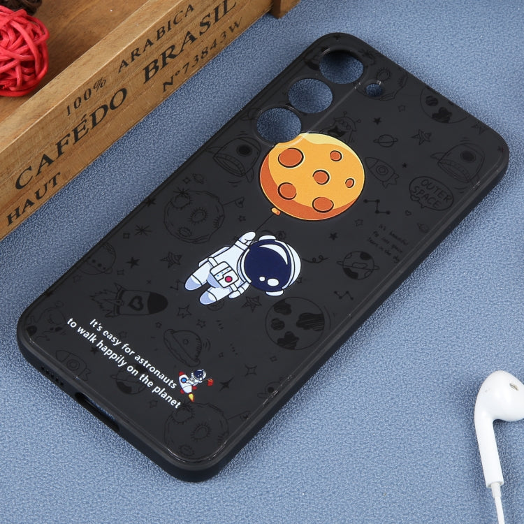 For Samsung Galaxy S20+ Astronaut Pattern Silicone Straight Edge Phone Case(Planet Landing-Black) - free shipping - PMC TechLife - Order now!