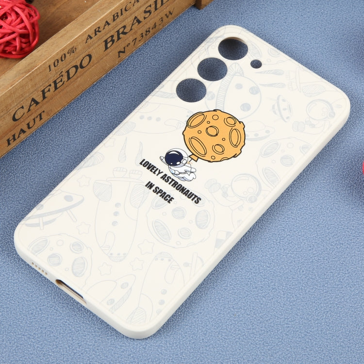 For Samsung Galaxy A71 Astronaut Pattern Silicone Straight Edge Phone Case(Lovely Astronaut-White) - free shipping - PMC TechLife - Order now!