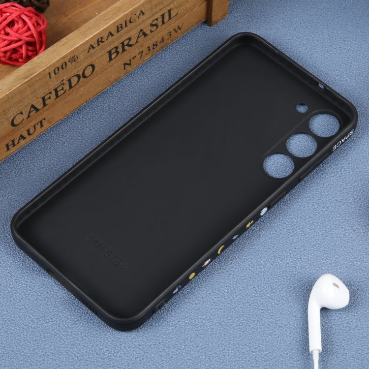 For Samsung Galaxy A32 4G Astronaut Pattern Silicone Straight Edge Phone Case(Planet Landing-Black) - free shipping - PMC TechLife - Order now!