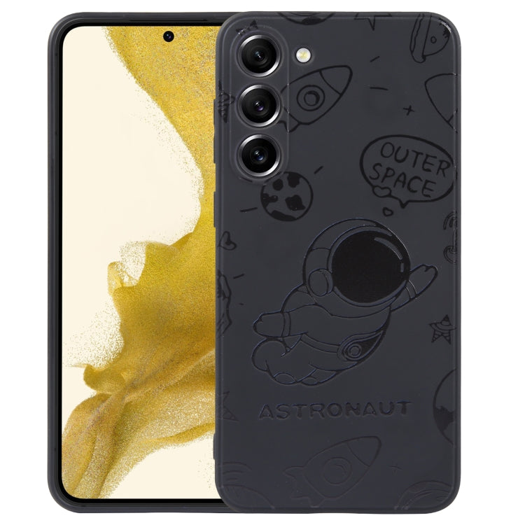 For Samsung Galaxy A03s EU Astronaut Pattern Silicone Straight Edge Phone Case(Flying Astronaut-Black) - free shipping - PMC TechLife - Order now!