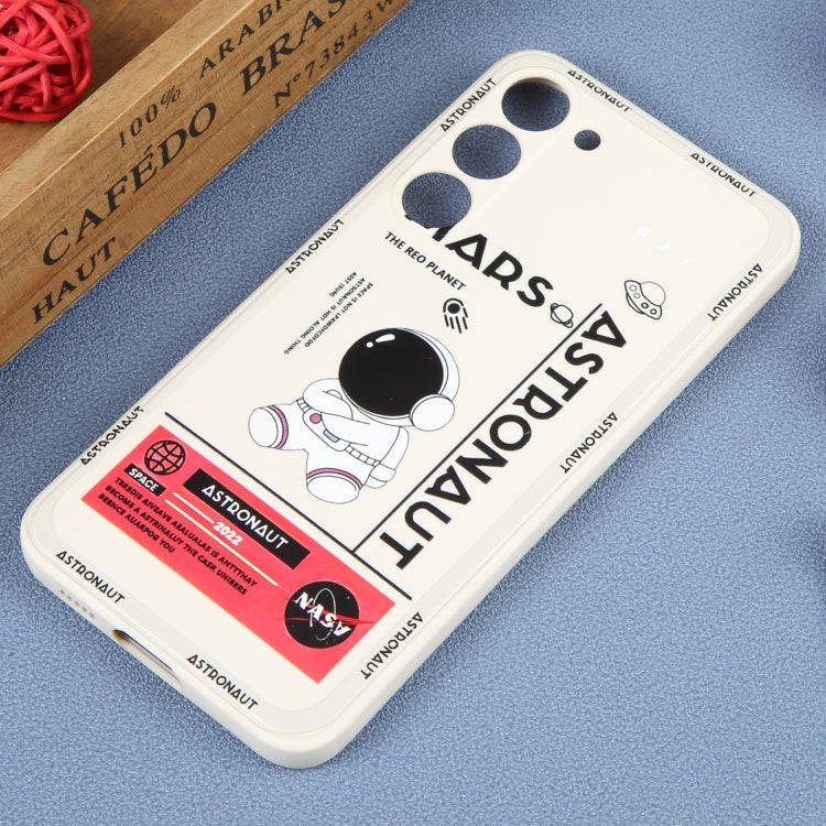 For Samsung Galaxy A21s Astronaut Pattern Silicone Straight Edge Phone Case(Mars Astronaut-White) - free shipping - PMC TechLife - Order now!