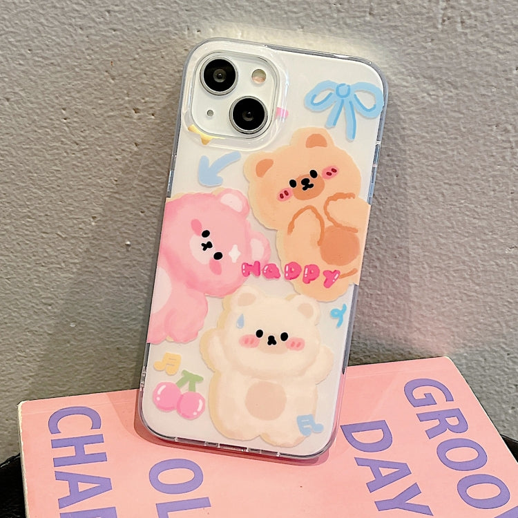 For iPhone 13 Pro IMD Cute Animal Pattern Phone Case(Bear) - free shipping - PMC TechLife - Order now!