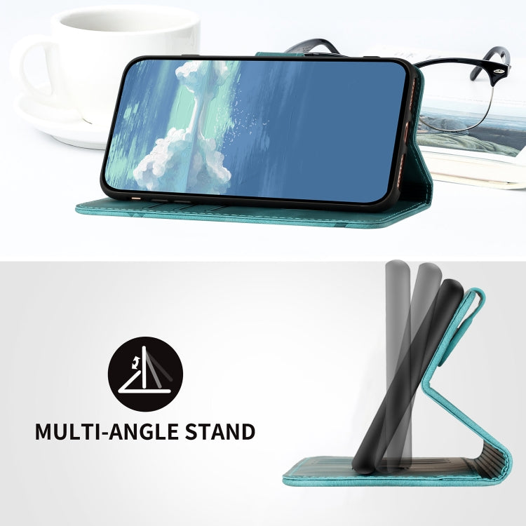 For Samsung Galaxy S23 5G Line Pattern Skin Feel Leather Phone Case(Light Blue) - free shipping - PMC TechLife - Order now!