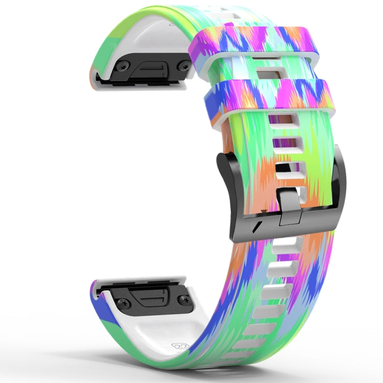 For Garmin Forerunner 965 / 955 / 945 / 935 Printing Quick Release Silicone Watch Band(Colorful) - Watch Bands by PMC TechLife | Online Shopping South Africa | PMC TechLife