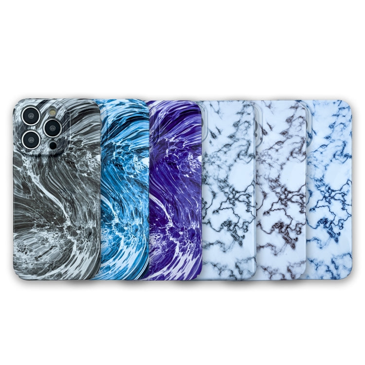 For iPhone 14 Marble Pattern Phone Case(Purple White) - iPhone 14 Cases by PMC Jewellery | Online Shopping South Africa | PMC Jewellery