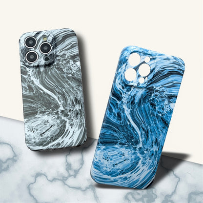 For iPhone 14 Pro Marble Pattern Phone Case(Navy Blue White) - iPhone 14 Pro Cases by PMC Jewellery | Online Shopping South Africa | PMC Jewellery