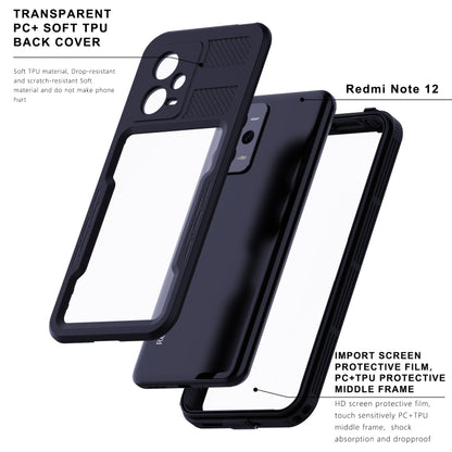 For Xiaomi Redmi Note 12 5G Global RedPepper IP68 Life Waterproof Phone Case(Black) - Xiaomi Cases by RedPepper | Online Shopping South Africa | PMC Jewellery | Buy Now Pay Later Mobicred