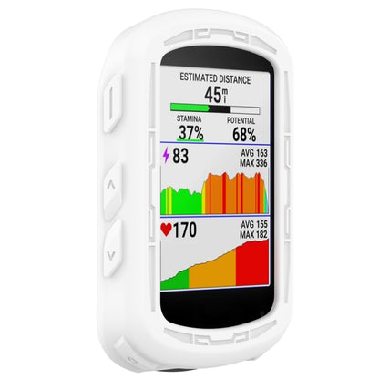 For Garmin Edge 840 / Edge 540 Stopwatch Armor Silicone Protective Case(White) - Watch Cases by PMC Jewellery | Online Shopping South Africa | PMC Jewellery