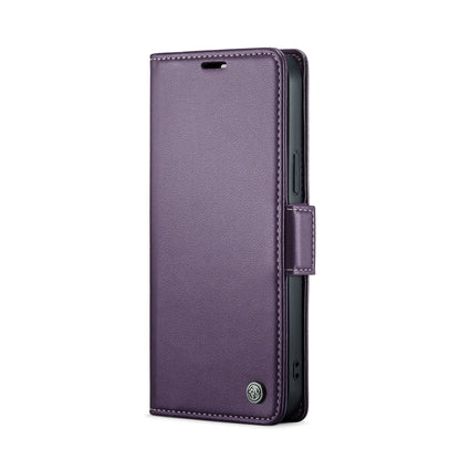 For iPhone 14 Pro Max CaseMe 023 Butterfly Buckle Litchi Texture RFID Anti-theft Leather Phone Case(Pearly Purple) - iPhone 14 Pro Max Cases by CaseMe | Online Shopping South Africa | PMC Jewellery