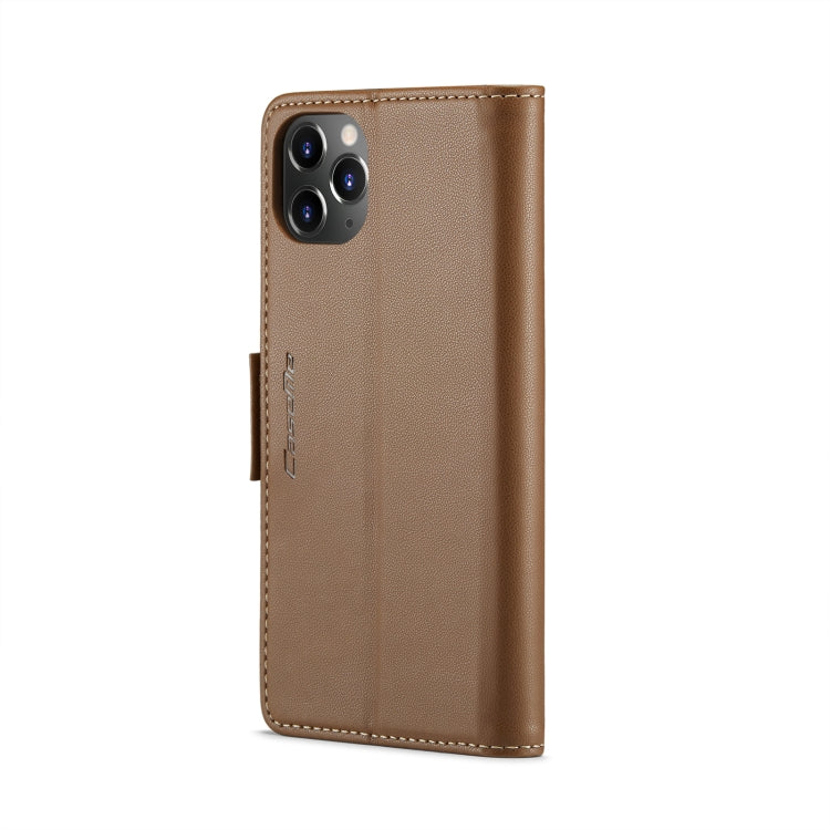 For iPhone 11 Pro Max CaseMe 023 Butterfly Buckle Litchi Texture RFID Anti-theft Leather Phone Case(Brown) - iPhone 11 Pro Max Cases by CaseMe | Online Shopping South Africa | PMC Jewellery