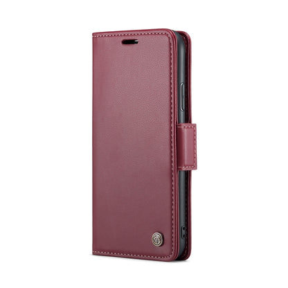 For iPhone XS CaseMe 023 Butterfly Buckle Litchi Texture RFID Anti-theft Leather Phone Case(Wine Red) - More iPhone Cases by CaseMe | Online Shopping South Africa | PMC Jewellery