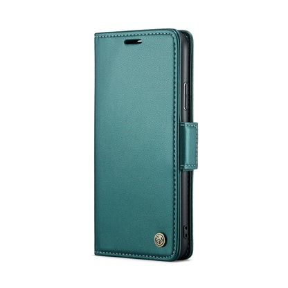 For iPhone XS CaseMe 023 Butterfly Buckle Litchi Texture RFID Anti-theft Leather Phone Case(Pearly Blue) - More iPhone Cases by CaseMe | Online Shopping South Africa | PMC Jewellery