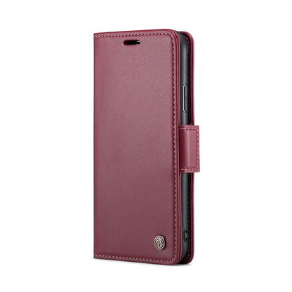 For iPhone XR CaseMe 023 Butterfly Buckle Litchi Texture RFID Anti-theft Leather Phone Case(Wine Red) - More iPhone Cases by CaseMe | Online Shopping South Africa | PMC Jewellery