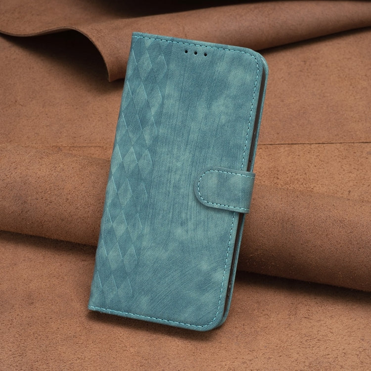 For iPhone 14 Pro Max Plaid Embossed Leather Phone Case(Green) - free shipping - PMC TechLife - Order now!
