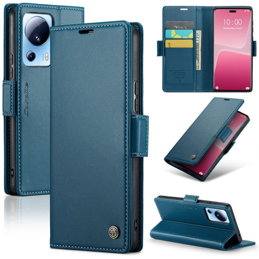 For Xiaomi 13 Lite CaseMe 023 Butterfly Buckle Litchi Texture RFID Anti-theft Leather Phone Case(Blue) - Xiaomi Cases by CaseMe | Online Shopping South Africa | PMC Jewellery | Buy Now Pay Later Mobicred