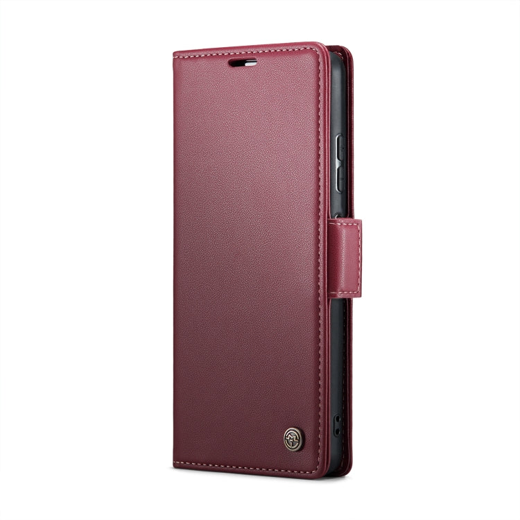 CaseMe 023 Butterfly Buckle Litchi Texture RFID Anti-theft Leather Phone Case For Xiaomi Poco X5 Pro 5G/Redmi Note 12 Pro 5G Global(Wine Red) - Xiaomi Cases by CaseMe | Online Shopping South Africa | PMC Jewellery