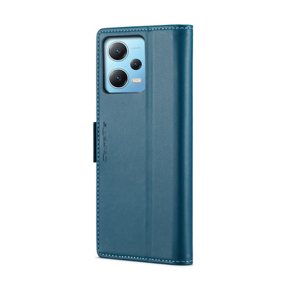 For Xiaomi Poco X5 5G/Redmi Note 12 5G Global CaseMe 023 Butterfly Buckle Litchi Texture RFID Anti-theft Leather Phone Case(Blue) - Xiaomi Cases by CaseMe | Online Shopping South Africa | PMC Jewellery